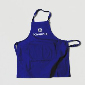 Bbq schort prof + logo blauw