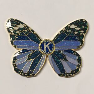 Butterfly brooch - d-blue
