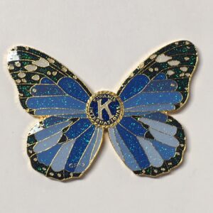 Butterfly brooch - l-blue