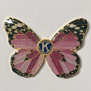 Butterfly brooch - purple