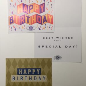 Birthday cards 25 st horiz.