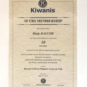 Certificaat "legion of honnor"