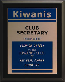 Plaque Award "Secretary" satin