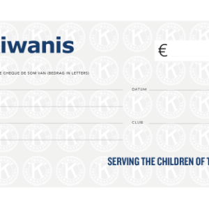 "kiwanis" cheque - nederlands / français